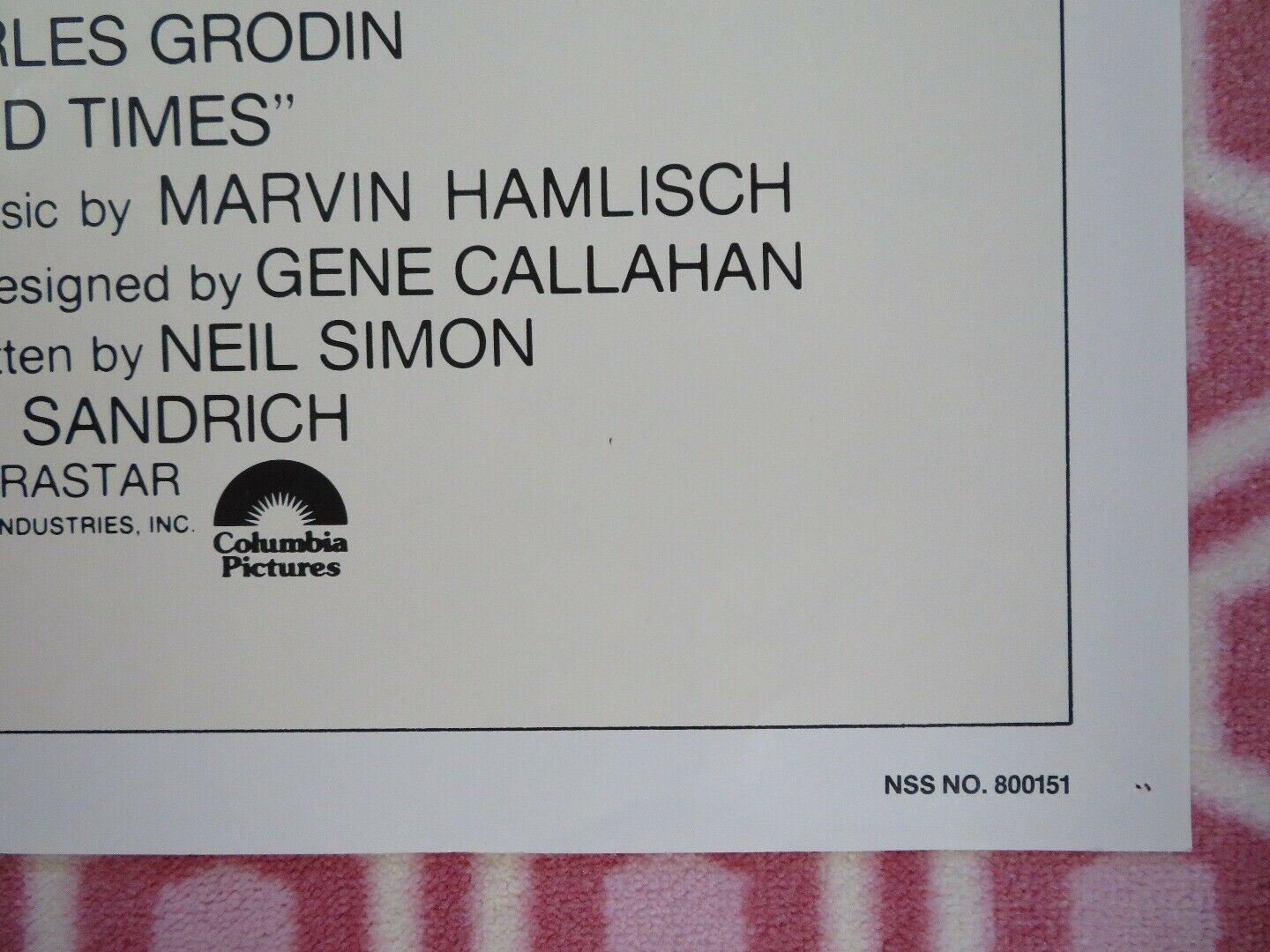 NEIL SIMON'S SEEMS LIKE OLD TIMES US ONE SHEET POSTER C CHASE GOLDIE HAWN '80 Movie posters