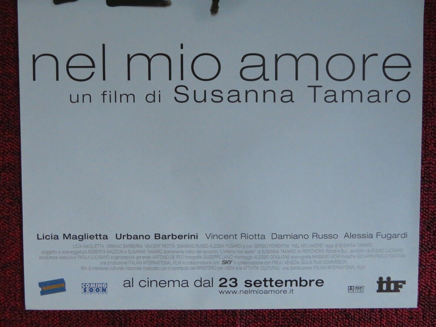 NEL MIO AMORE ITALIAN LOCANDINA (26.5"x11.5") POSTER LICIA MAGLIETTA 2004 - Rendezvous Cinema