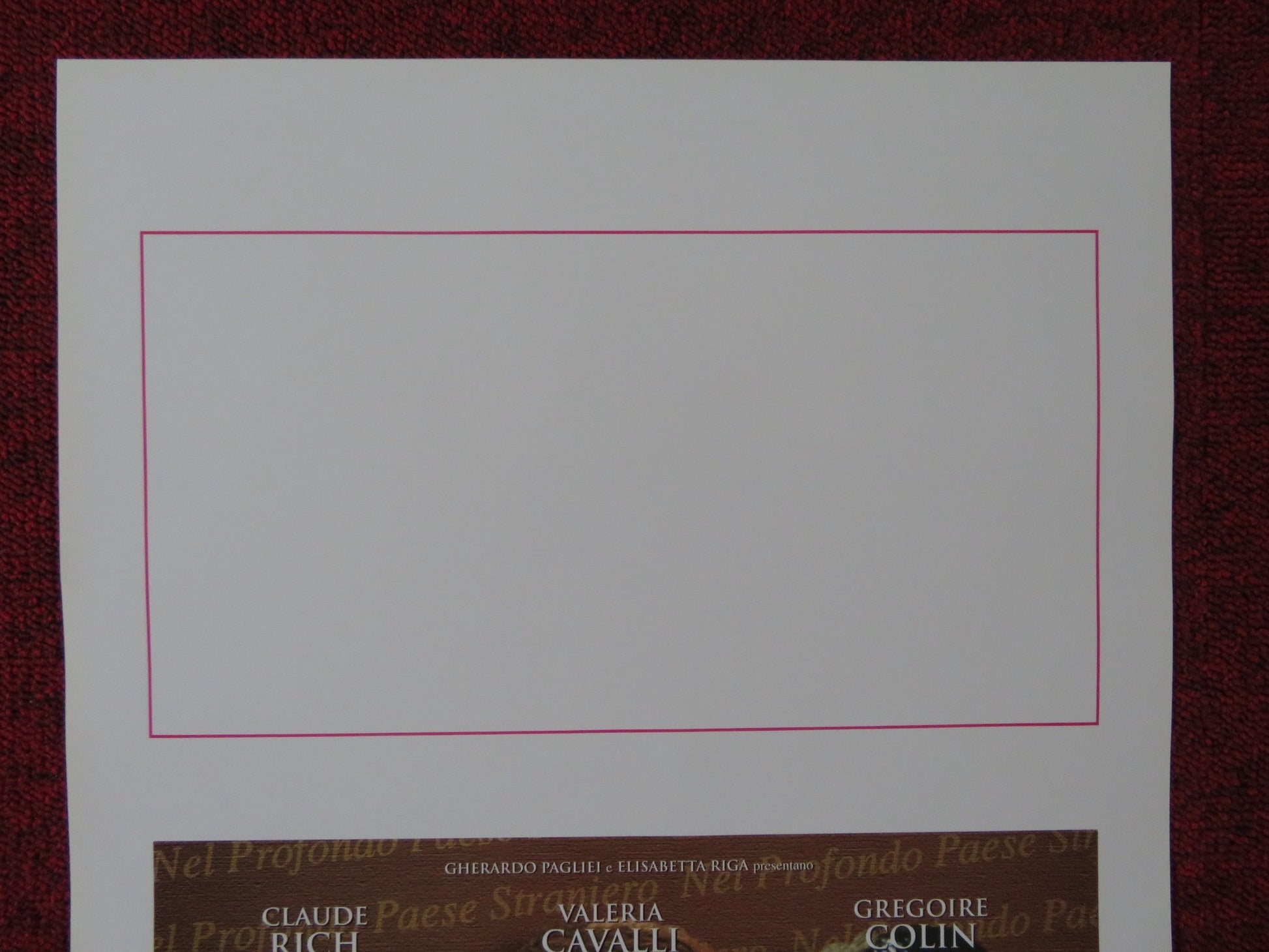 NEL PROFONDO PAESE STRANIERO ITALIAN LOCANDINA POSTER CLAUDE RICH 1997 Rendezvous Cinema Movie posters