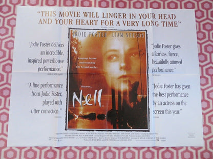 NELL UK ORIGINAL QUAD POSTER JODIE FOSTER LIAM NEESON 1994 RARE Movie posters