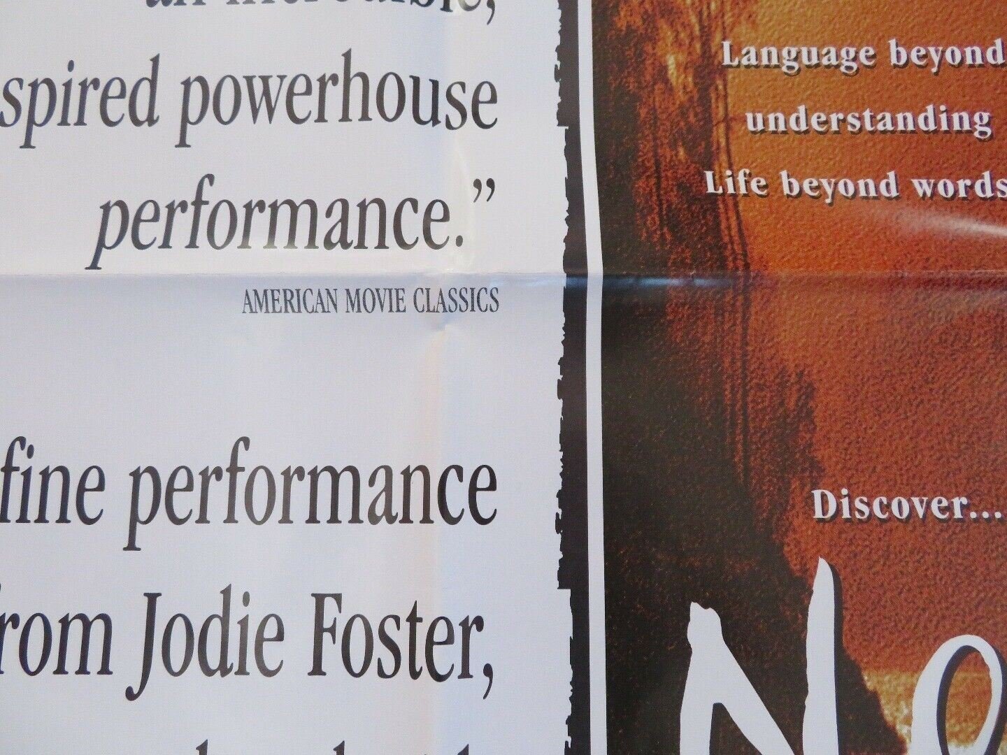 NELL UK ORIGINAL QUAD POSTER JODIE FOSTER LIAM NEESON 1994 RARE Movie posters