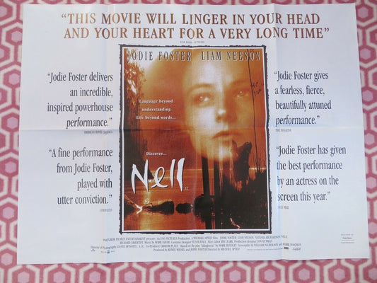 NELL UK ORIGINAL QUAD POSTER JODIE FOSTER LIAM NEESON 1994 RARE Movie posters