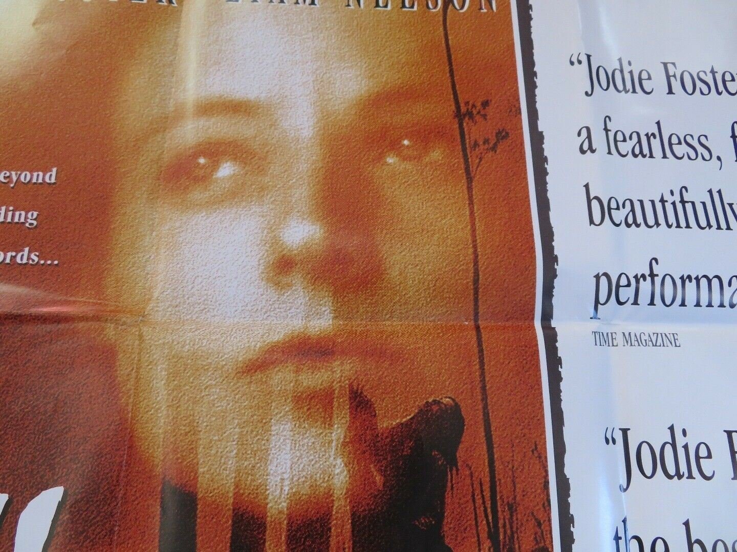 NELL UK ORIGINAL QUAD POSTER JODIE FOSTER LIAM NEESON 1994 RARE Movie posters