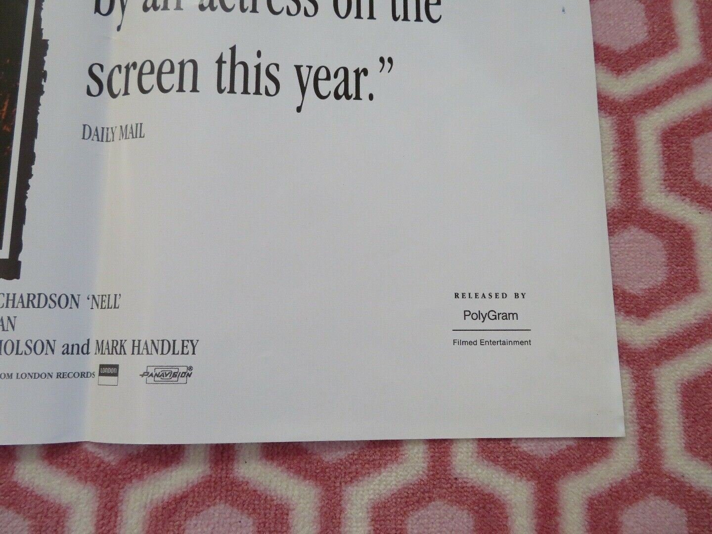 NELL UK ORIGINAL QUAD POSTER JODIE FOSTER LIAM NEESON 1994 RARE Movie posters