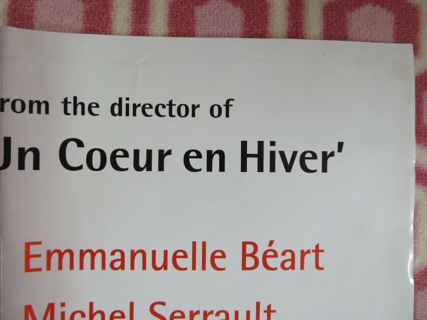 NELLY AND MR ARNAUD UK ORIGINAL QUAD POSTER CLAUDE SAUTET BEART RARE 1995 Movie posters