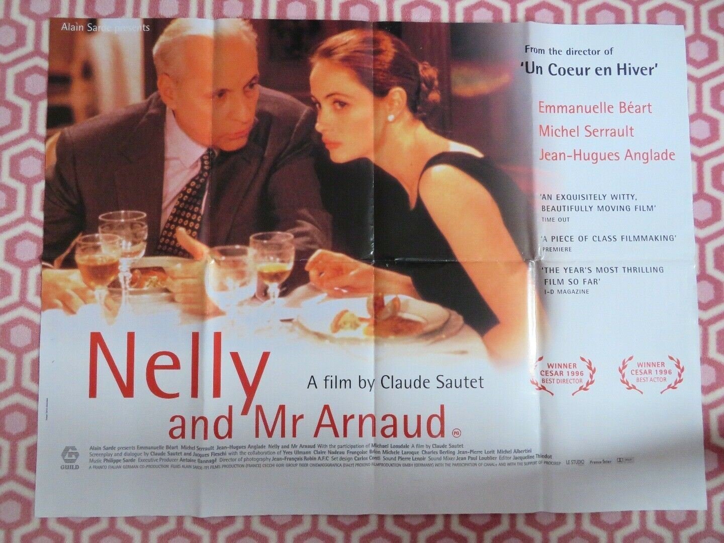 NELLY AND MR ARNAUD UK ORIGINAL QUAD POSTER CLAUDE SAUTET BEART RARE 1995 Movie posters