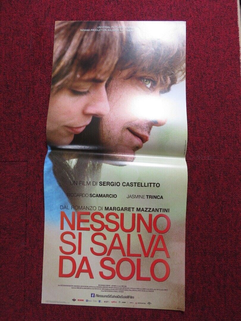 NESSUNO SI SALVA DA SOLO ITALIAN LOCANDINA (26.5"x12.5") POSTER J TRINCA 2015 - Rendezvous Cinema