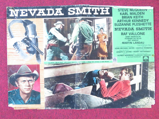 NEVADA SMITH - A ITALIAN FOTOBUSTA POSTER STEVE MCQUEEN KARL MALDEN 1966 Rendezvous Cinema Movie posters