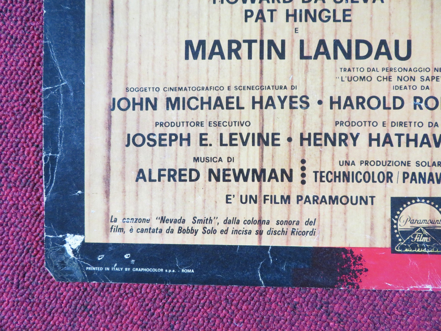 NEVADA SMITH - C ITALIAN FOTOBUSTA POSTER STEVE MCQUEEN KARL MALDEN 1966 Rendezvous Cinema Movie posters