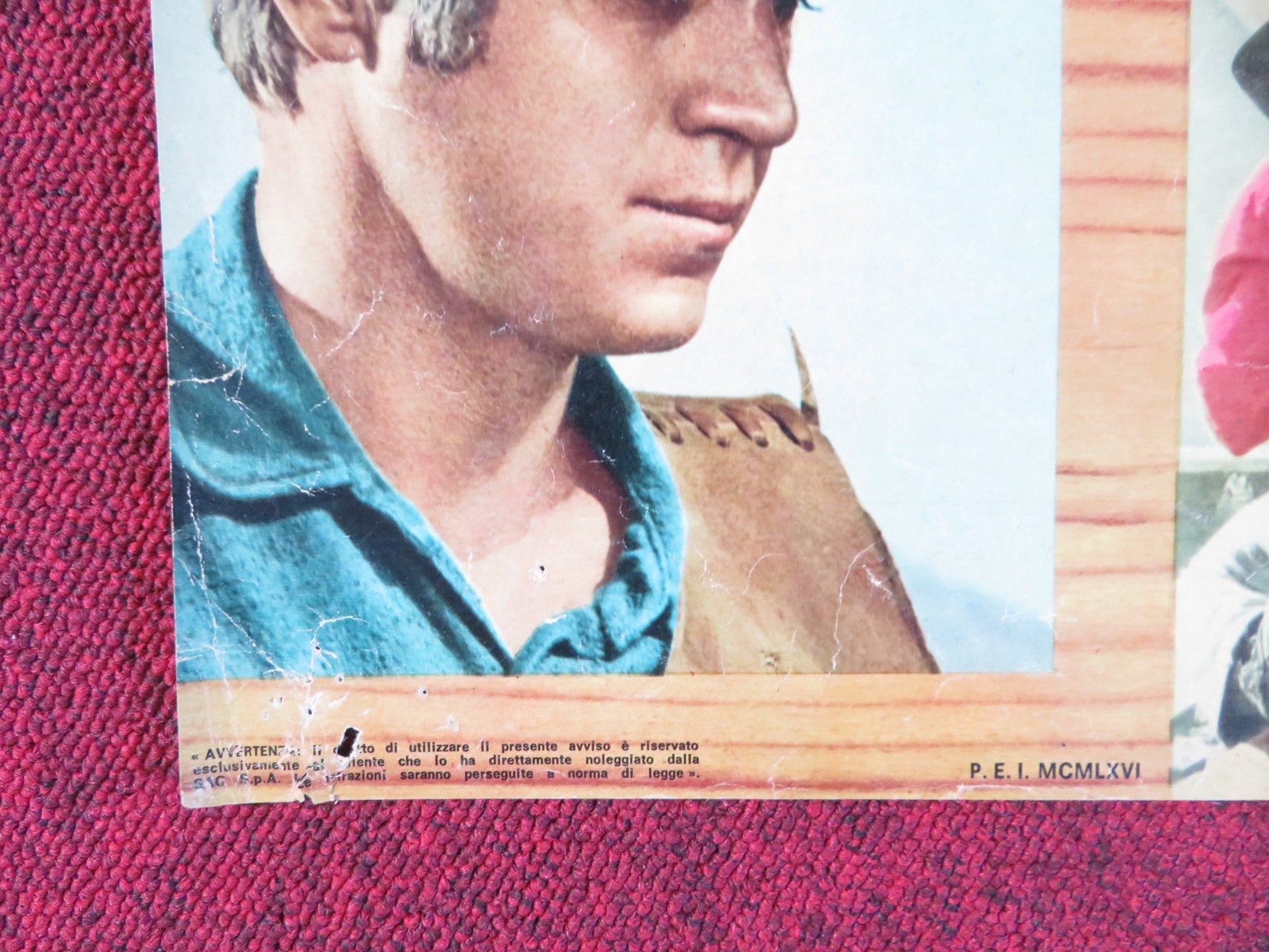 NEVADA SMITH - G ITALIAN FOTOBUSTA POSTER STEVE MCQUEEN KARL MALDEN 1966 Rendezvous Cinema Movie posters
