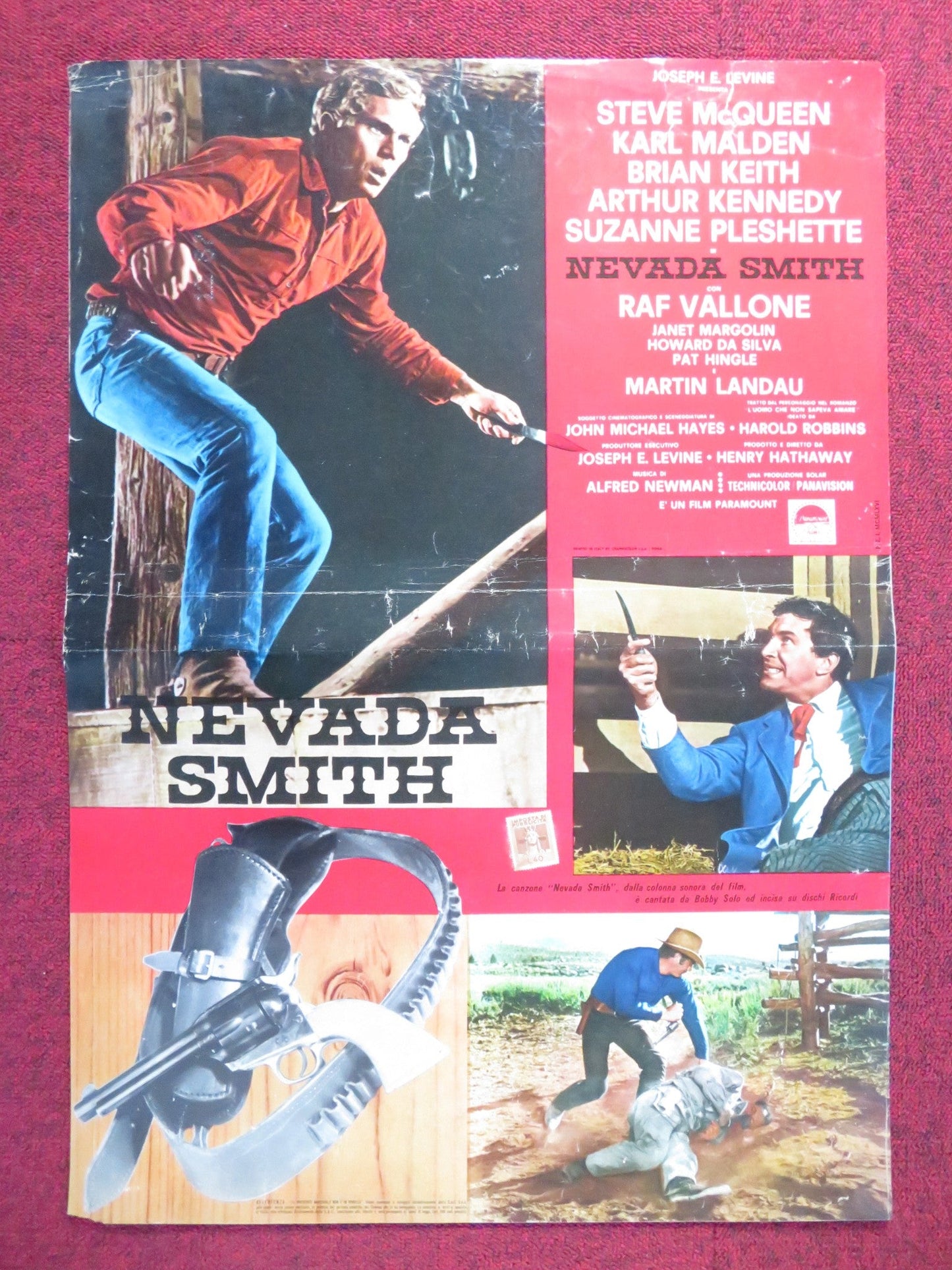 NEVADA SMITH - I ITALIAN FOTOBUSTA POSTER STEVE MCQUEEN KARL MALDEN 1966 Rendezvous Cinema Movie posters