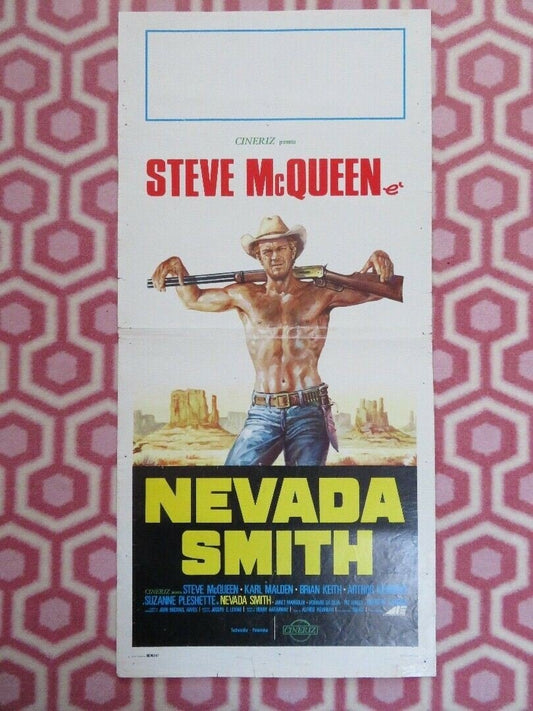 NEVADA SMITH ITALIAN LOCANDINA (27" x 13") POSTER STEVE MCQUEEN 1966 - Rendezvous Cinema