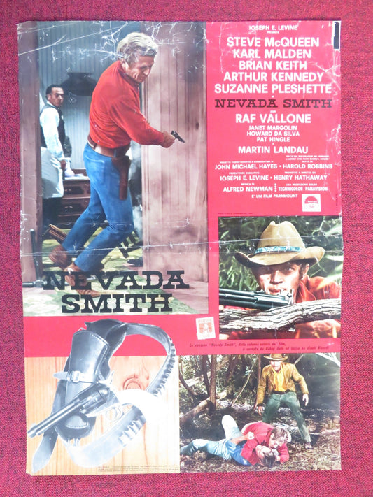 NEVADA SMITH - J ITALIAN FOTOBUSTA POSTER STEVE MCQUEEN KARL MALDEN 1966 Rendezvous Cinema Movie posters