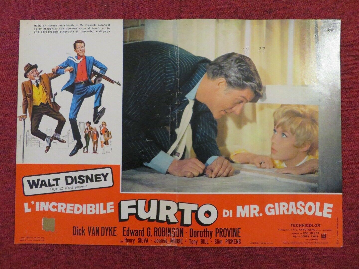 NEVER A DULL MOMENT ITALIAN FOTOBUSTA POSTER DISNEY DICK VAN DYKE 1968 Movie posters