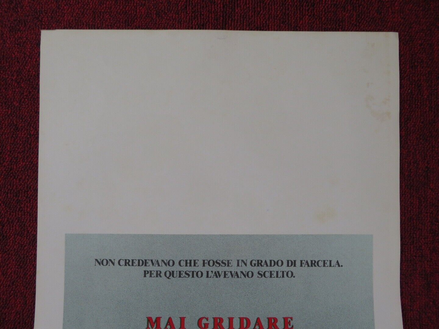 NEVER CRY WOLF ITALIAN LOCANDINA (27.5"x13") POSTER DISNEY C MARTIN SMITH 1983 Movie posters