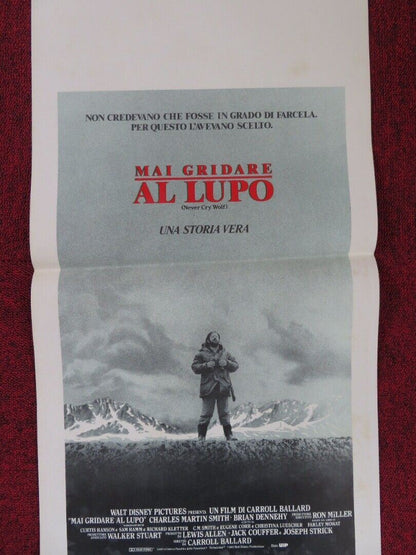 NEVER CRY WOLF ITALIAN LOCANDINA (27.5"x13") POSTER DISNEY C MARTIN SMITH 1983 Movie posters