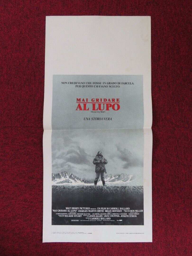 NEVER CRY WOLF ITALIAN LOCANDINA (27.5"x13") POSTER DISNEY C MARTIN SMITH 1983 Movie posters