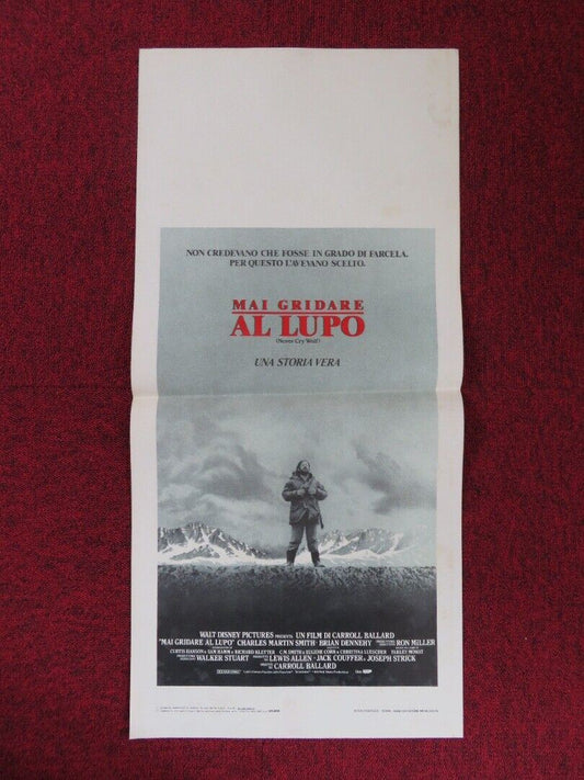 NEVER CRY WOLF ITALIAN LOCANDINA (27.5"x13") POSTER DISNEY C MARTIN SMITH 1983 Movie posters