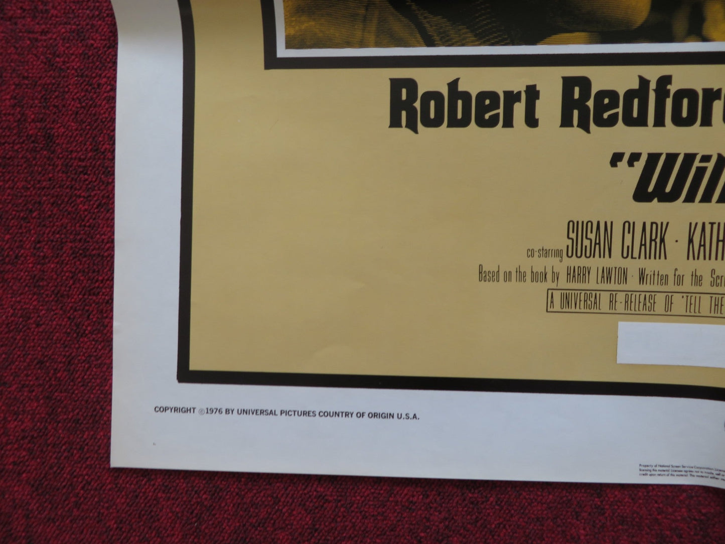 NEVER GIVE A INCH / WILLIE BOY COMBO FOLDED US ONE SHEET POSTER PAUL NEWMAN 1976 Rendezvous Cinema Movie posters