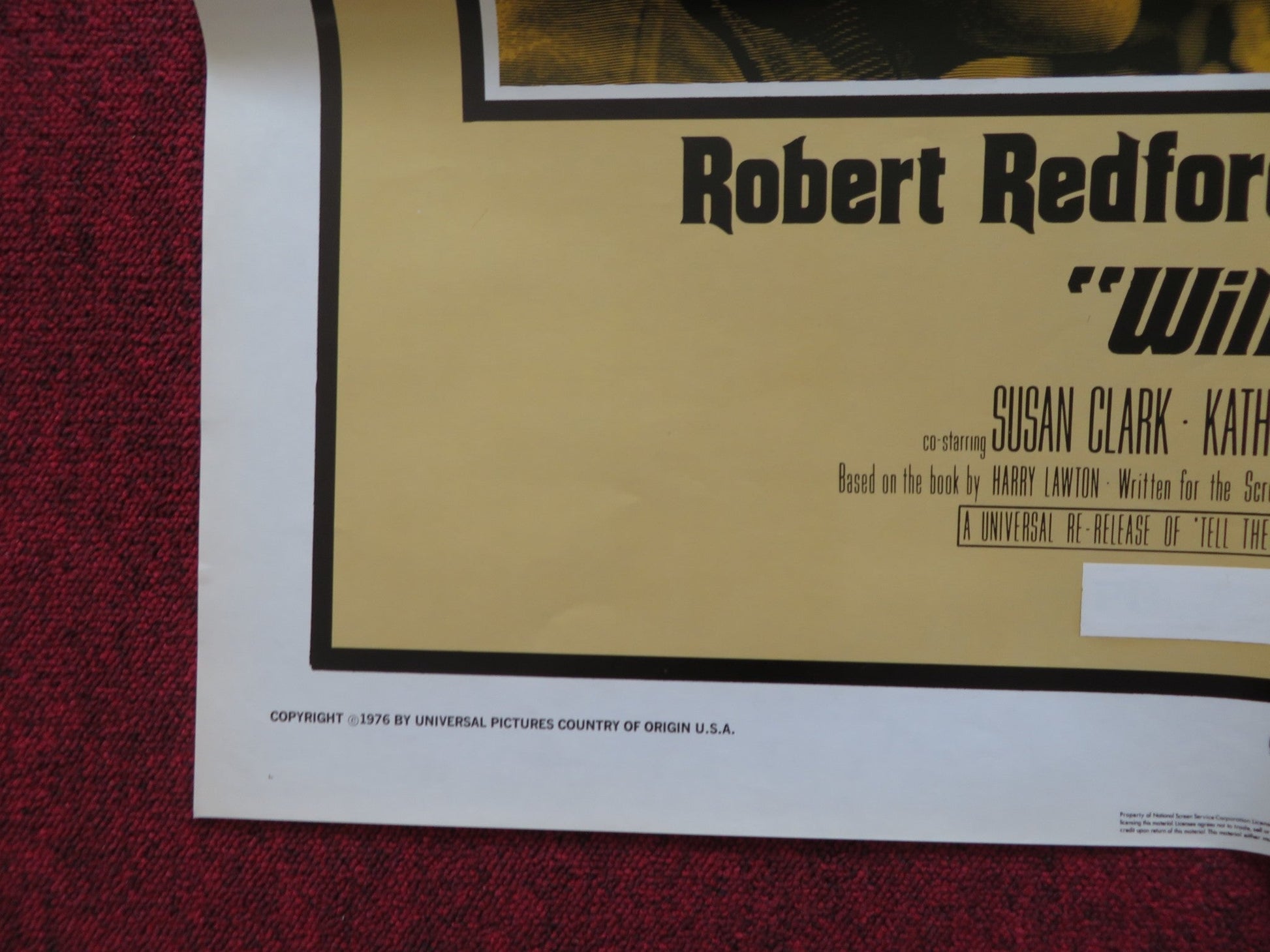 NEVER GIVE A INCH / WILLIE BOY COMBO FOLDED US ONE SHEET POSTER PAUL NEWMAN 1976 Rendezvous Cinema Movie posters