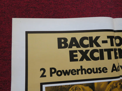 NEVER GIVE A INCH / WILLIE BOY COMBO FOLDED US ONE SHEET POSTER PAUL NEWMAN 1976 Rendezvous Cinema Movie posters