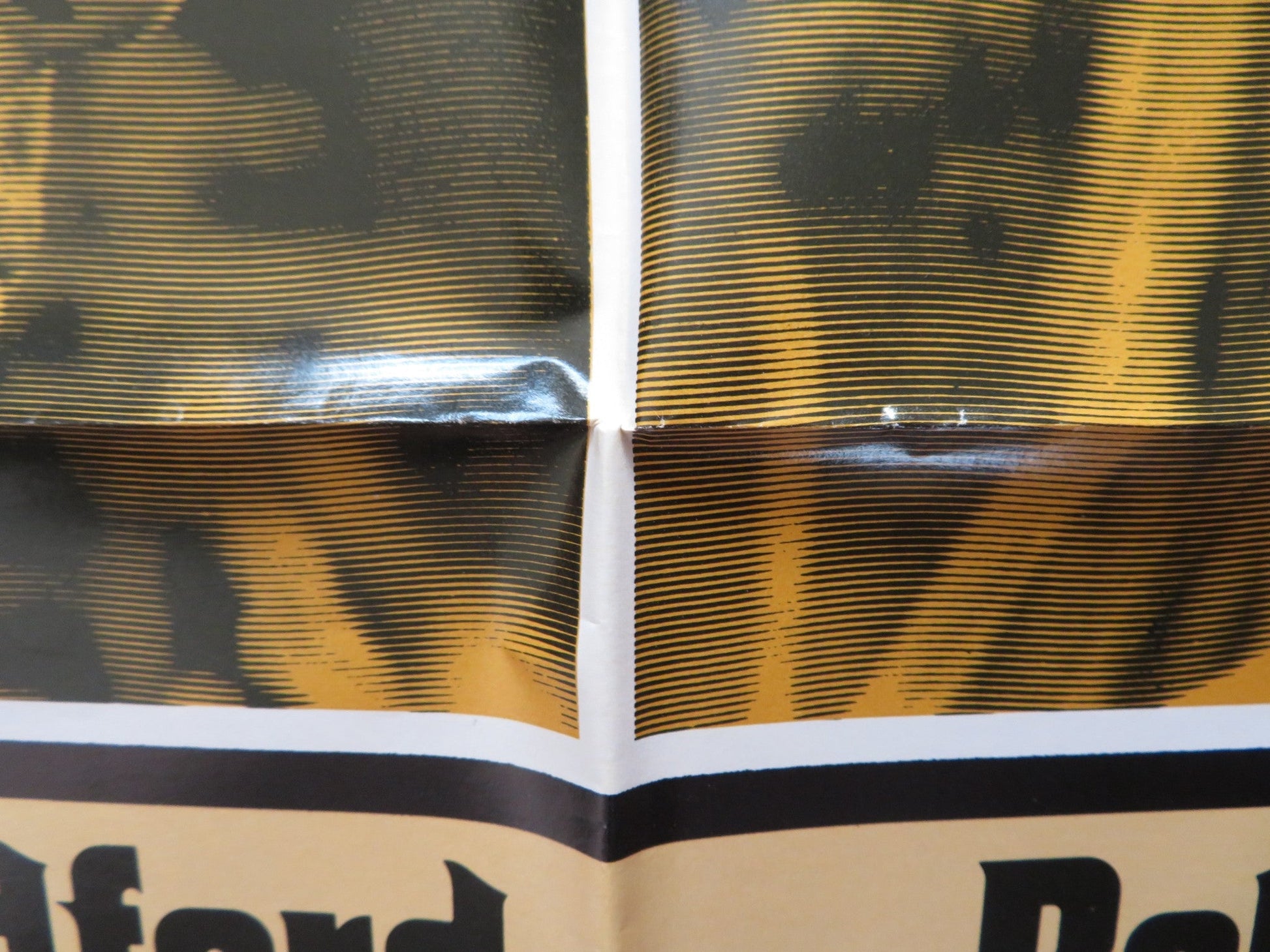 NEVER GIVE A INCH / WILLIE BOY COMBO FOLDED US ONE SHEET POSTER PAUL NEWMAN 1976 Rendezvous Cinema Movie posters