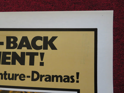 NEVER GIVE A INCH / WILLIE BOY COMBO FOLDED US ONE SHEET POSTER PAUL NEWMAN 1976 Rendezvous Cinema Movie posters