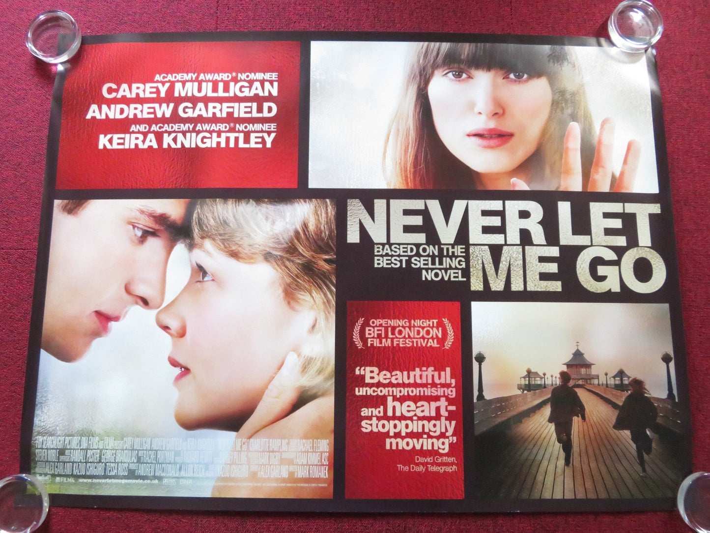 NEVER LET ME GO UK QUAD (30"x 40") ROLLED POSTER CAREY MULLIGAN KNIGHTLEY 2010 Rendezvous Cinema Movie posters