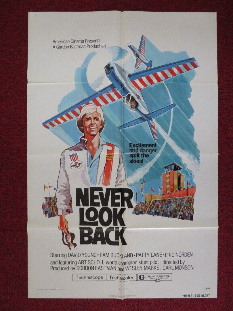 NEVER LOOK BACK FOLDED U.S ONE SHEET POSTER DAVID YOUNG PATTY LANE 1973 Movie posters