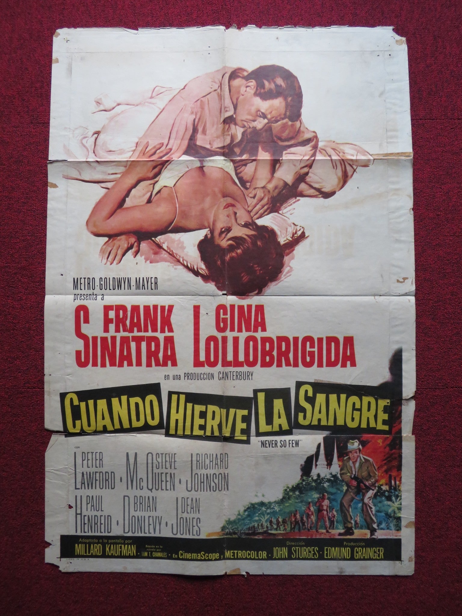 NEVER SO FEW SPANISH POSTER FRANK SINATRA GINA LOLLOBRIGIDA 1959 Rendezvous Cinema Movie posters