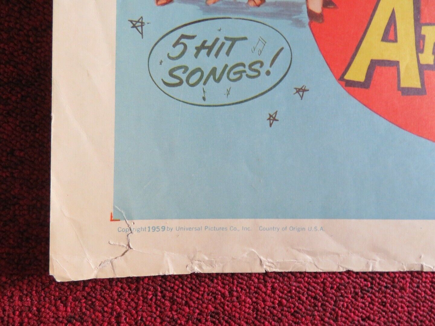 NEVER STEAL ANYTHING SMALL US HALF SHEET (22"x 28") POSTER JAMES CAGNEY 1959 - Rendezvous Cinema