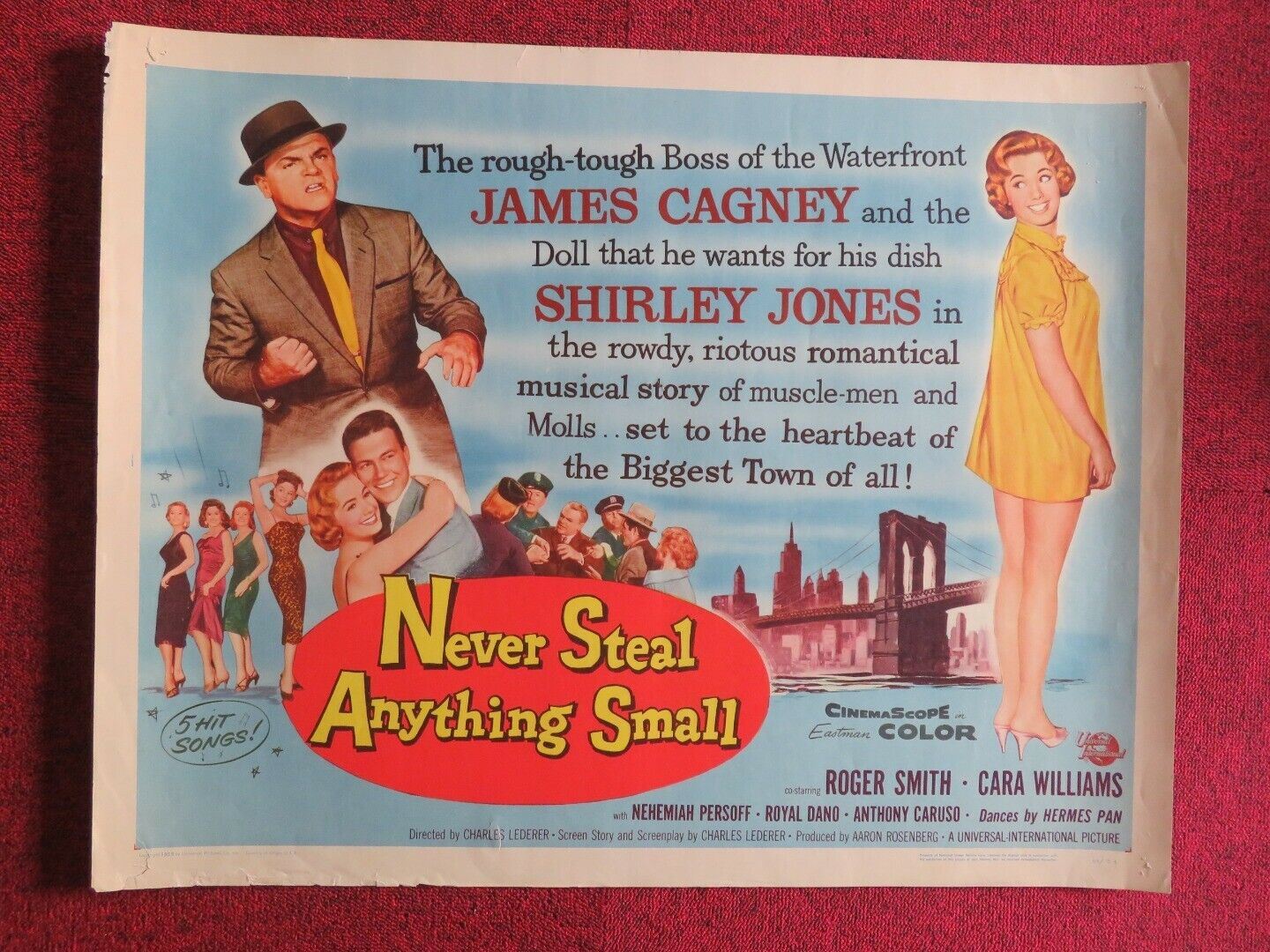 NEVER STEAL ANYTHING SMALL US HALF SHEET (22"x 28") POSTER JAMES CAGNEY 1959 - Rendezvous Cinema