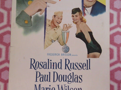 NEVER WAVE AT A WAC US INSERT (14"x 36") POSTER ROSALIND RUSSELL PAUL DOUGLAS - Rendezvous Cinema