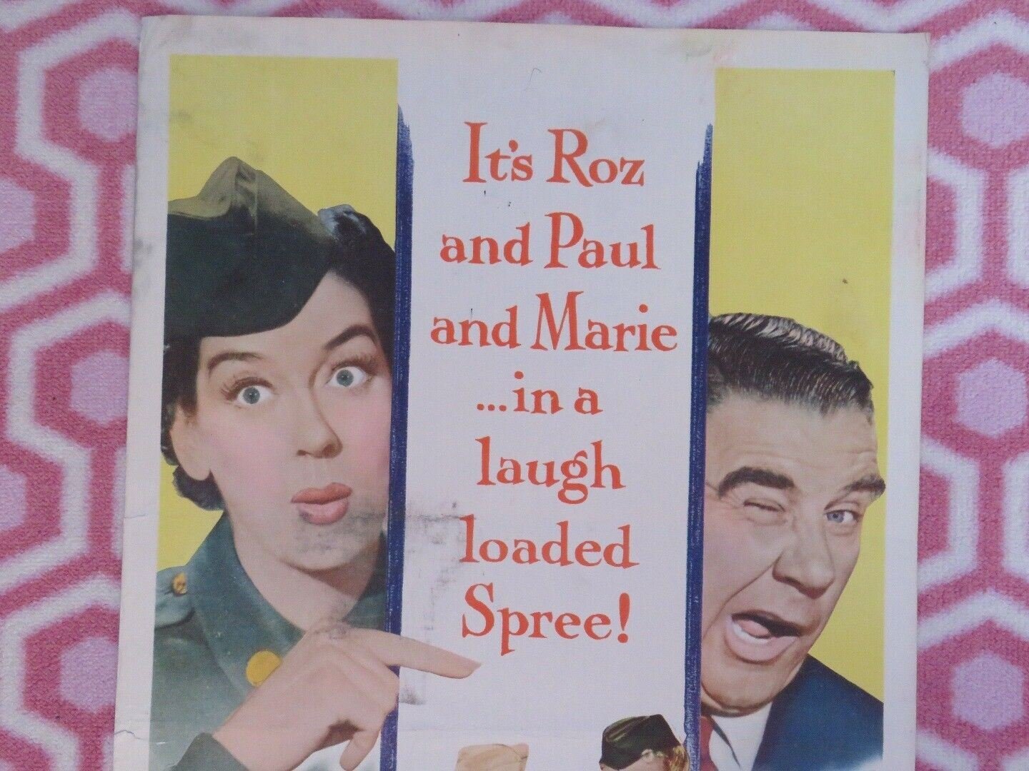 NEVER WAVE AT A WAC US INSERT (14"x 36") POSTER ROSALIND RUSSELL PAUL DOUGLAS - Rendezvous Cinema