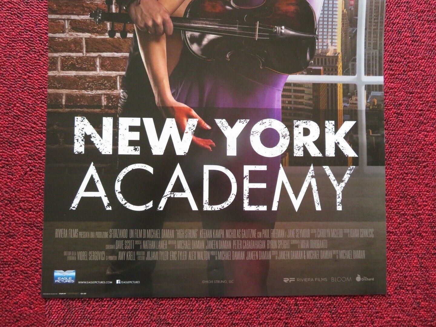 NEW YORK ACADEMY / high strung ITALIAN LOCANDINA (27"x12.5") POSTER K KAMPA '16 - Rendezvous Cinema
