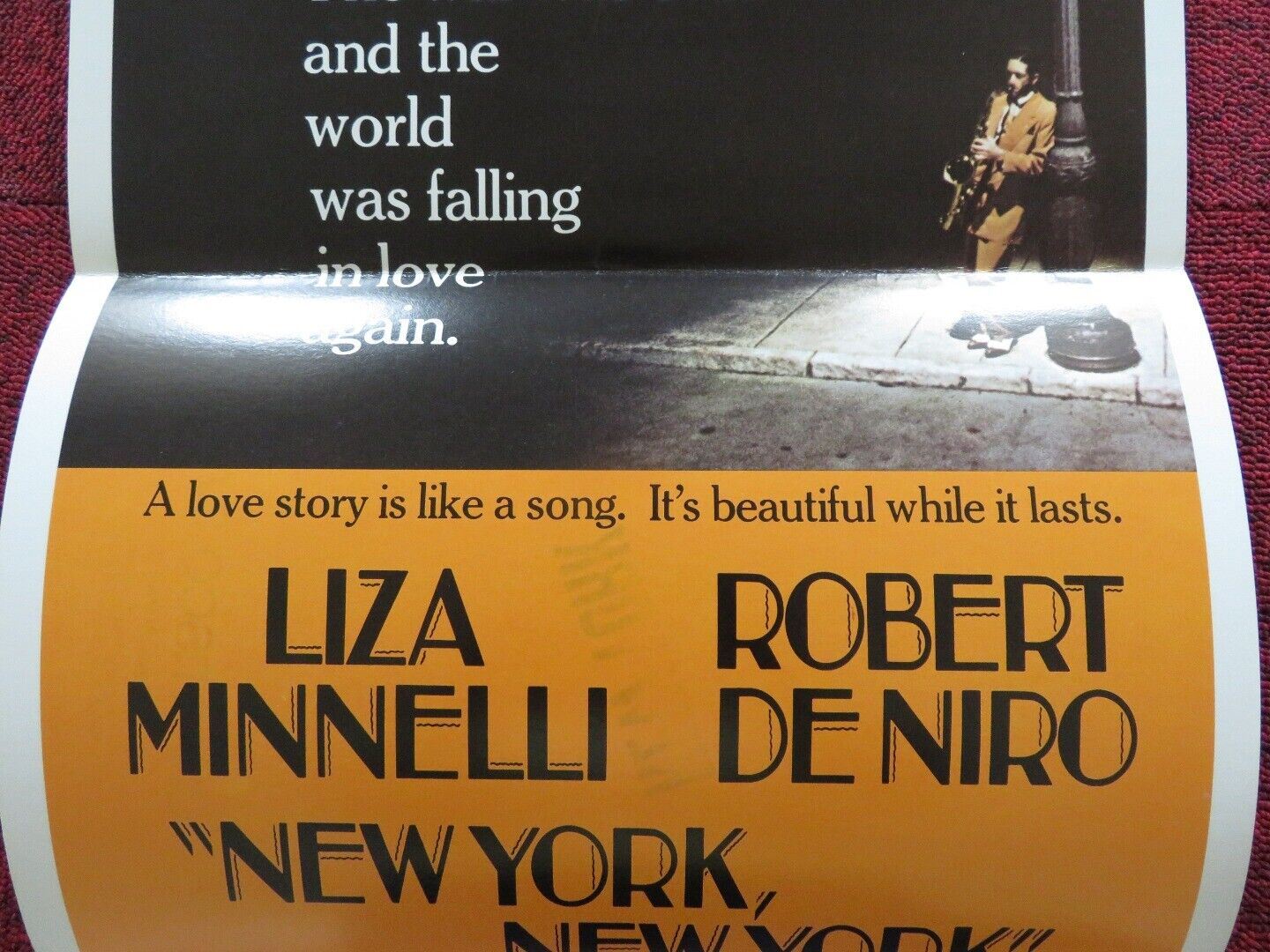 NEW YORK, NEW YORK FOLDED US INSERT (14"x 36") POSTER LIZA MINNELLI DE NIRO '77 - Rendezvous Cinema