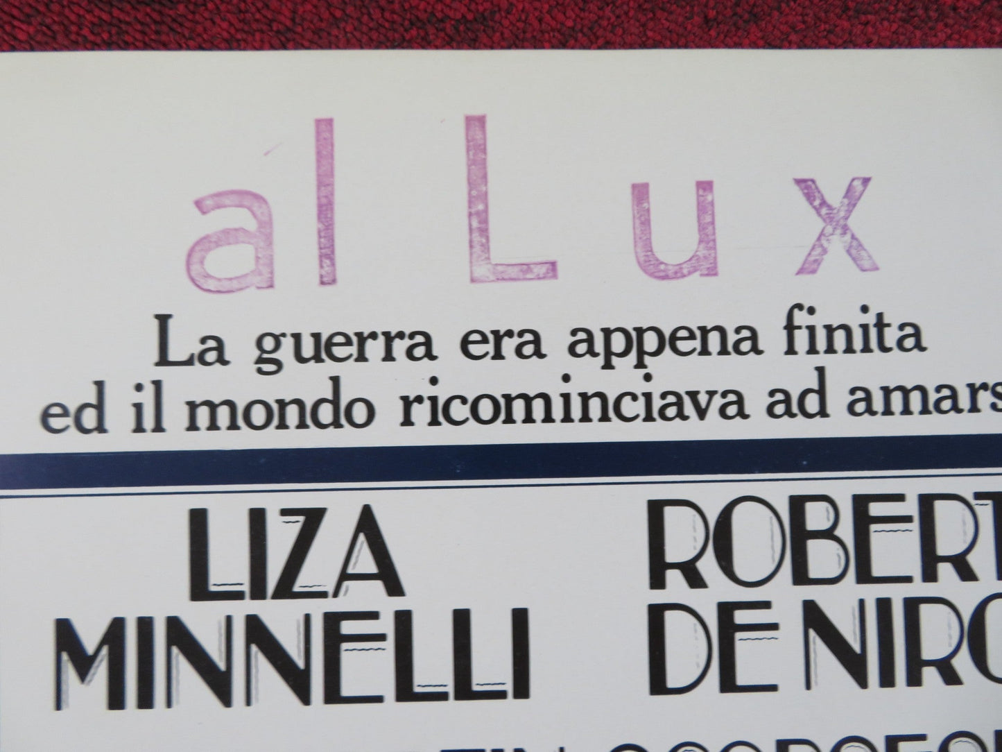 NEW YORK, NEW YORK ITALIAN LOCANDINA POSTER LIZA MINNELLI ROBERT DE NIRO 1977 Rendezvous Cinema Movie posters