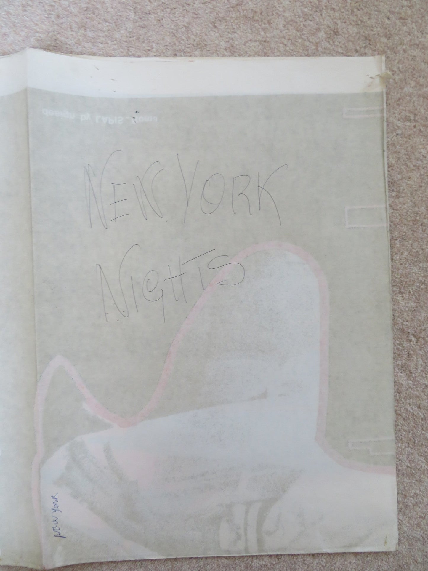 NEW YORK NIGHTS ITALIAN 2 FOGLIO POSTER CORRINE WAHL WILLEM DAFOE 1984 Rendezvous Cinema Movie posters