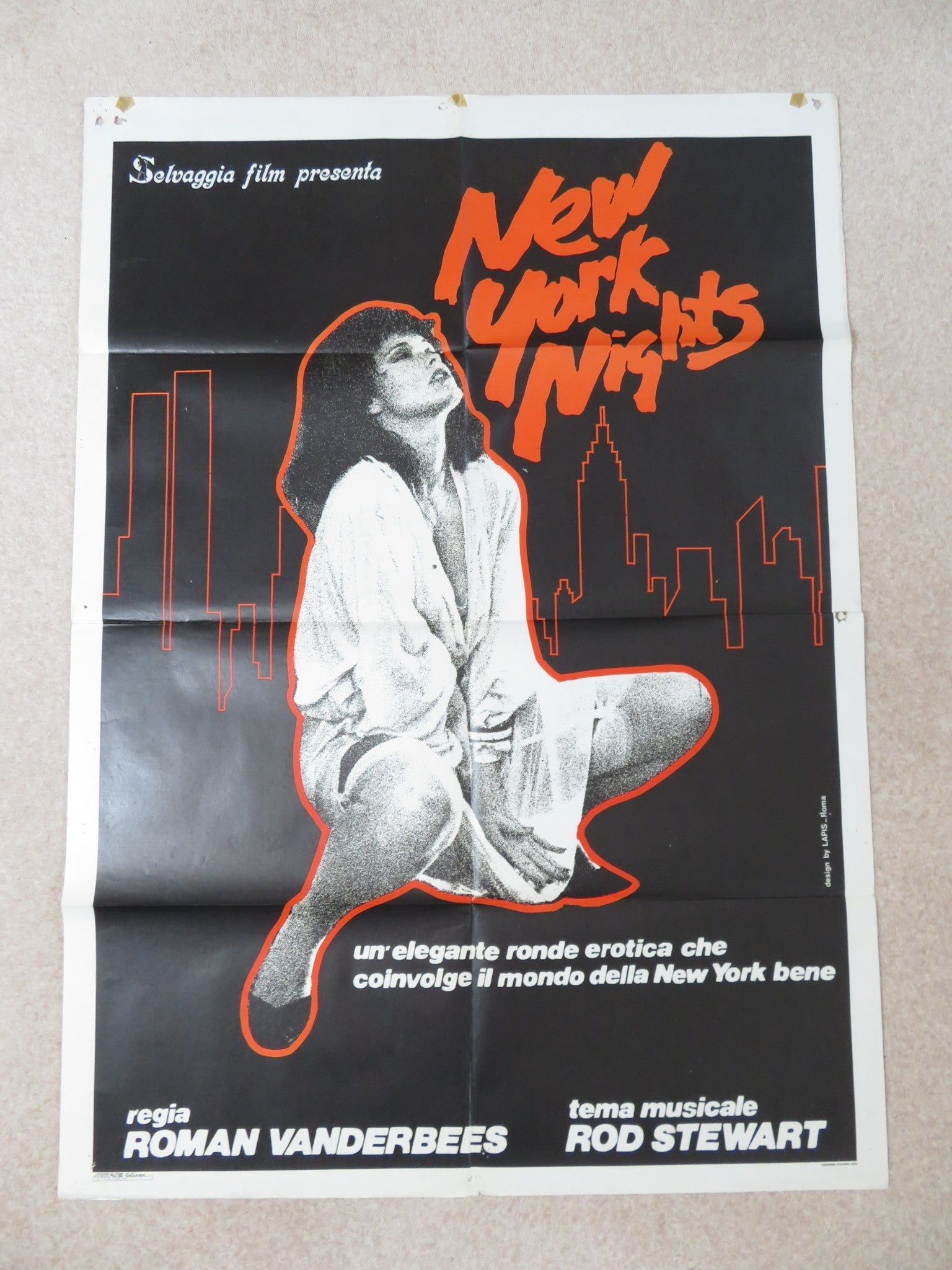 NEW YORK NIGHTS ITALIAN 2 FOGLIO POSTER CORRINE WAHL WILLEM DAFOE 1984 Rendezvous Cinema Movie posters