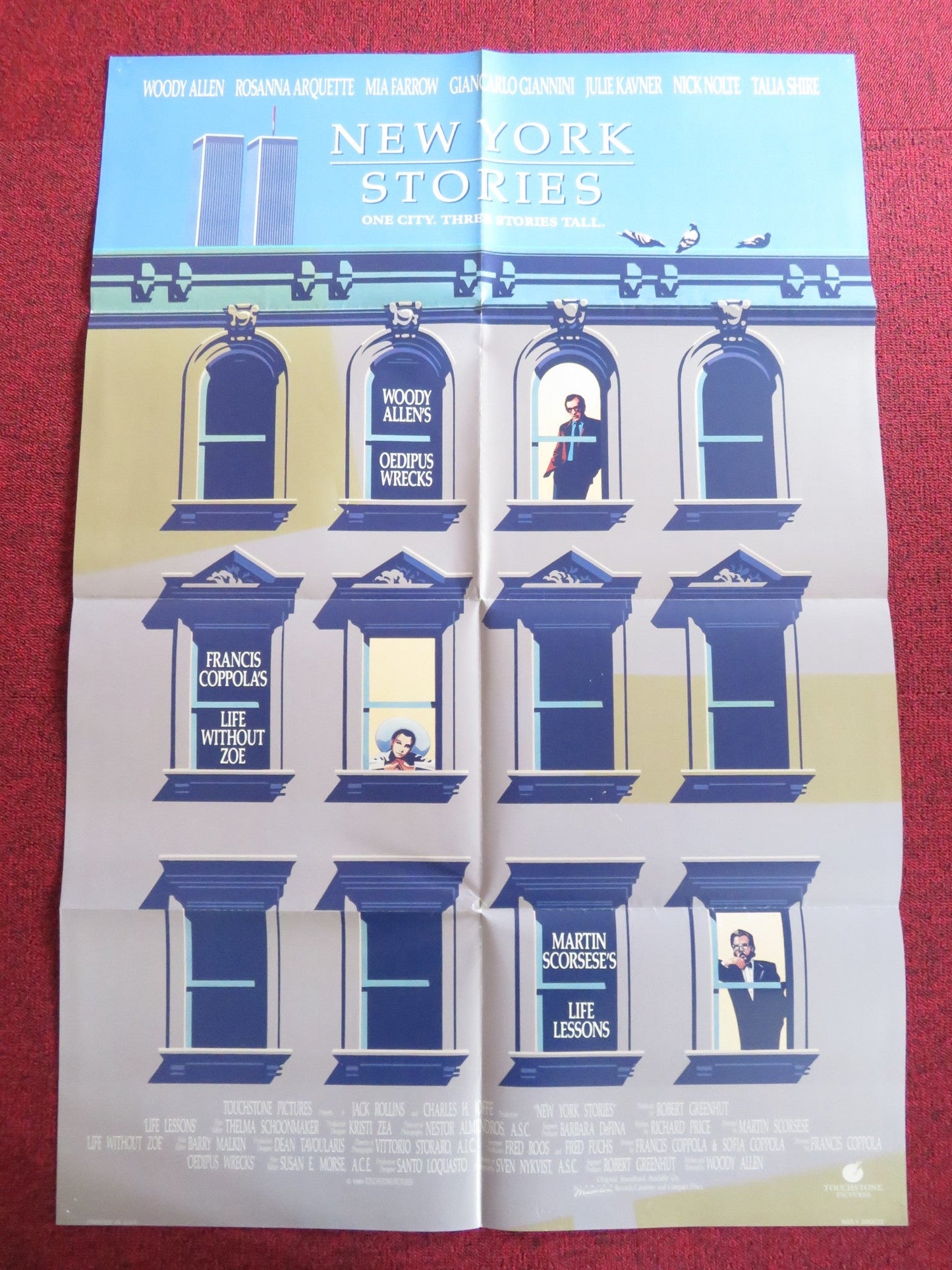 NEW YORK STORIES FOLDED US ONE SHEET POSTER WOODY ALLEN MIA FARROW 1989 Rendezvous Cinema Movie posters