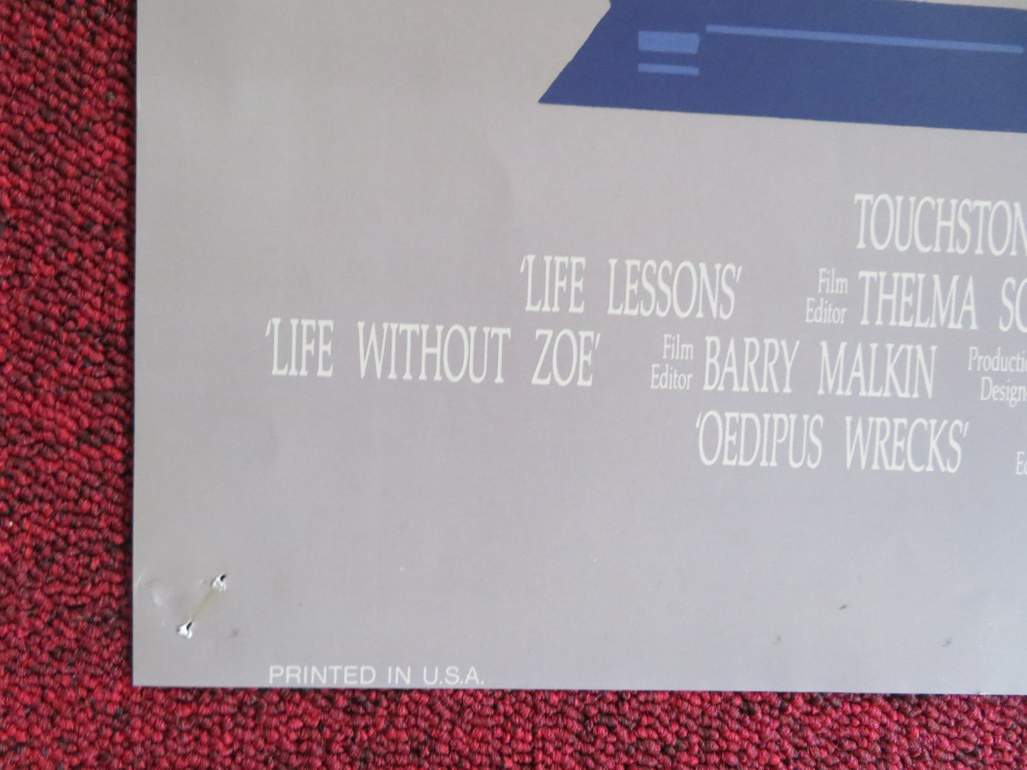 NEW YORK STORIES FOLDED US ONE SHEET POSTER WOODY ALLEN MIA FARROW 1989 Rendezvous Cinema Movie posters