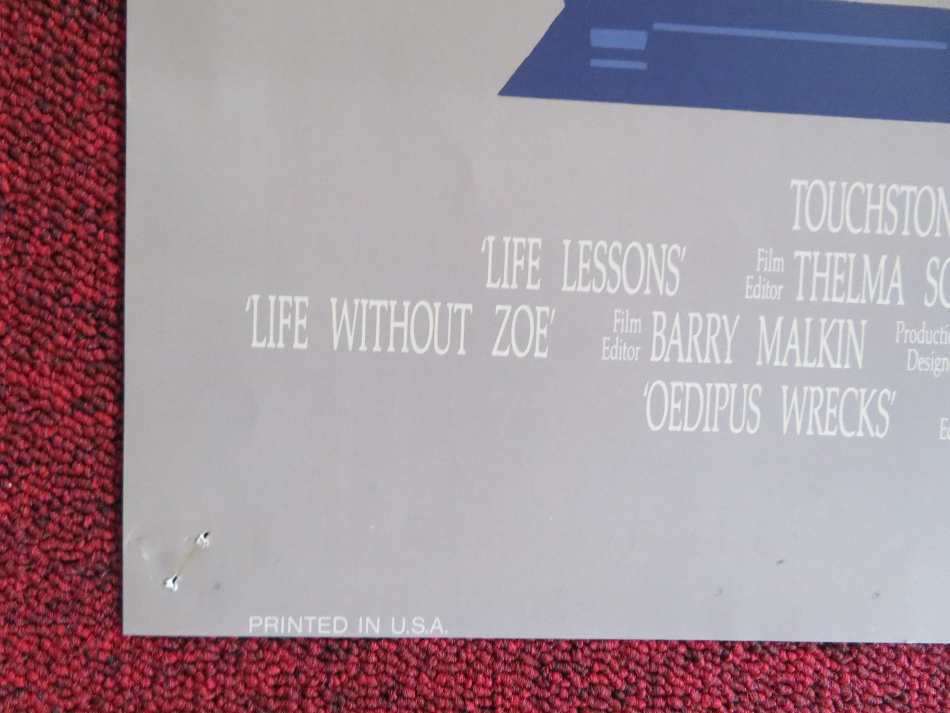 NEW YORK STORIES FOLDED US ONE SHEET POSTER WOODY ALLEN MIA FARROW 1989 Rendezvous Cinema Movie posters