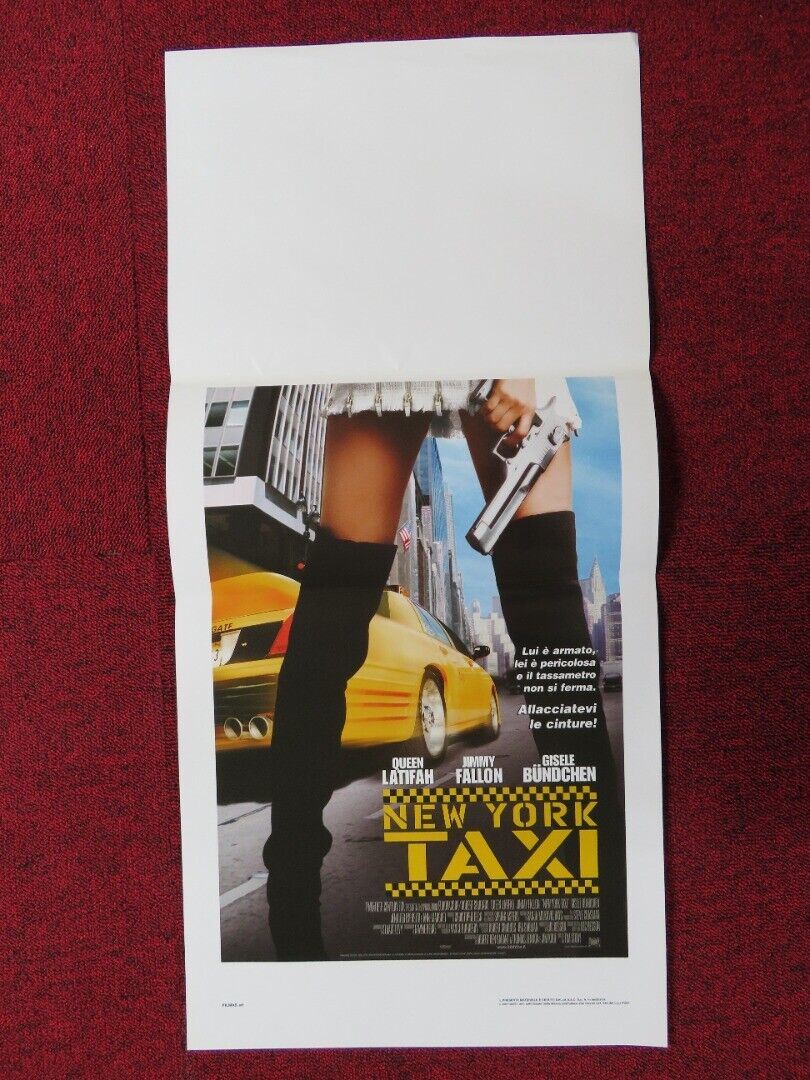 NEW YORK TAXI ITALIAN LOCANDINA (27.5"x13") POSTER QUEEN LATIFAH J FALLON 2004 - Rendezvous Cinema