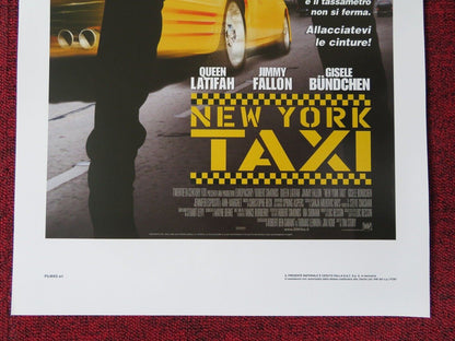 NEW YORK TAXI ITALIAN LOCANDINA (27.5"x13") POSTER QUEEN LATIFAH J FALLON 2004 - Rendezvous Cinema