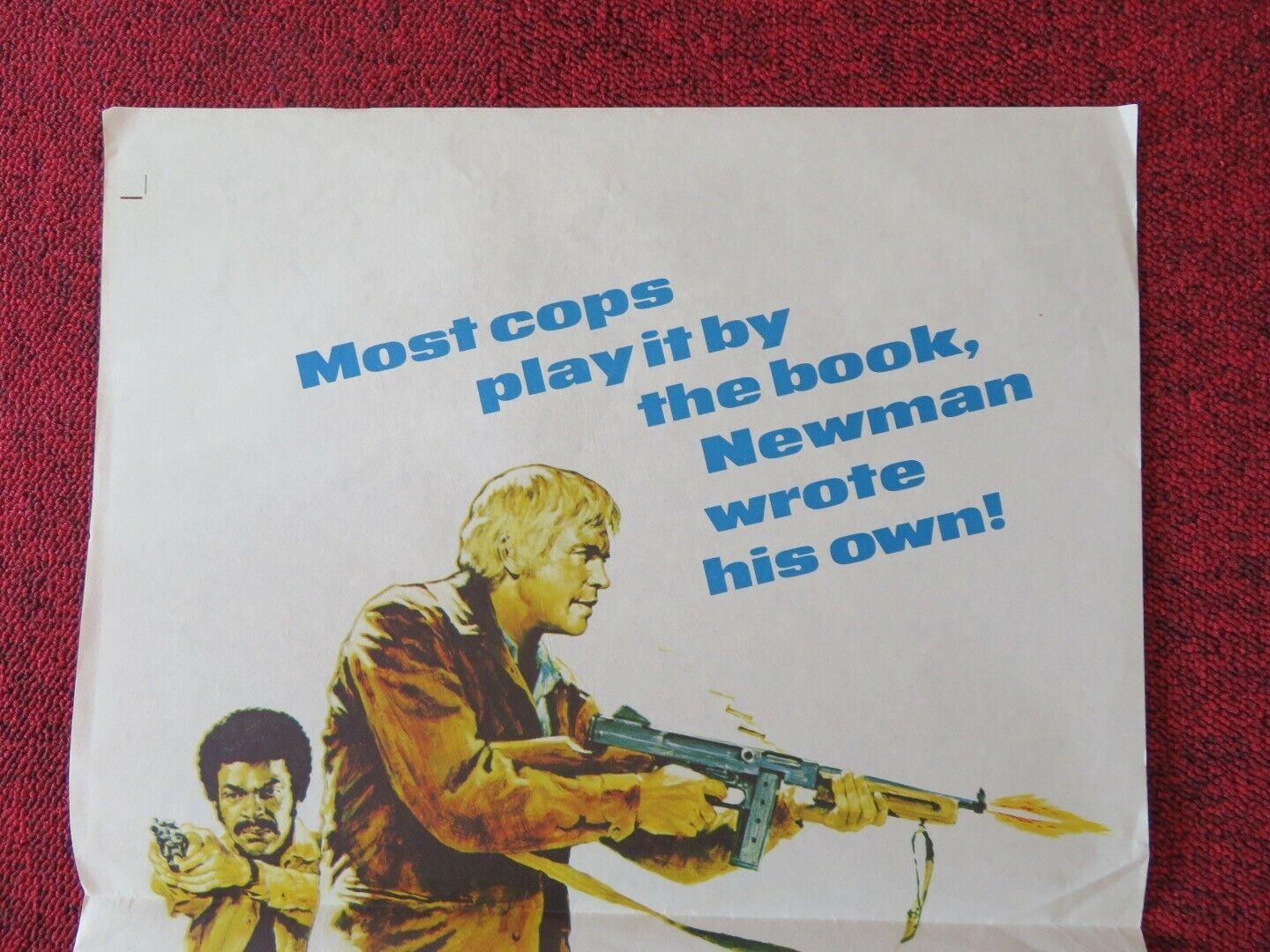 NEWMAN'S LAW FOLDED AUSTRALIAN DAYBILL POSTER GEORGE PEPPARD ROGER ROBINSON 1974 Movie posters
