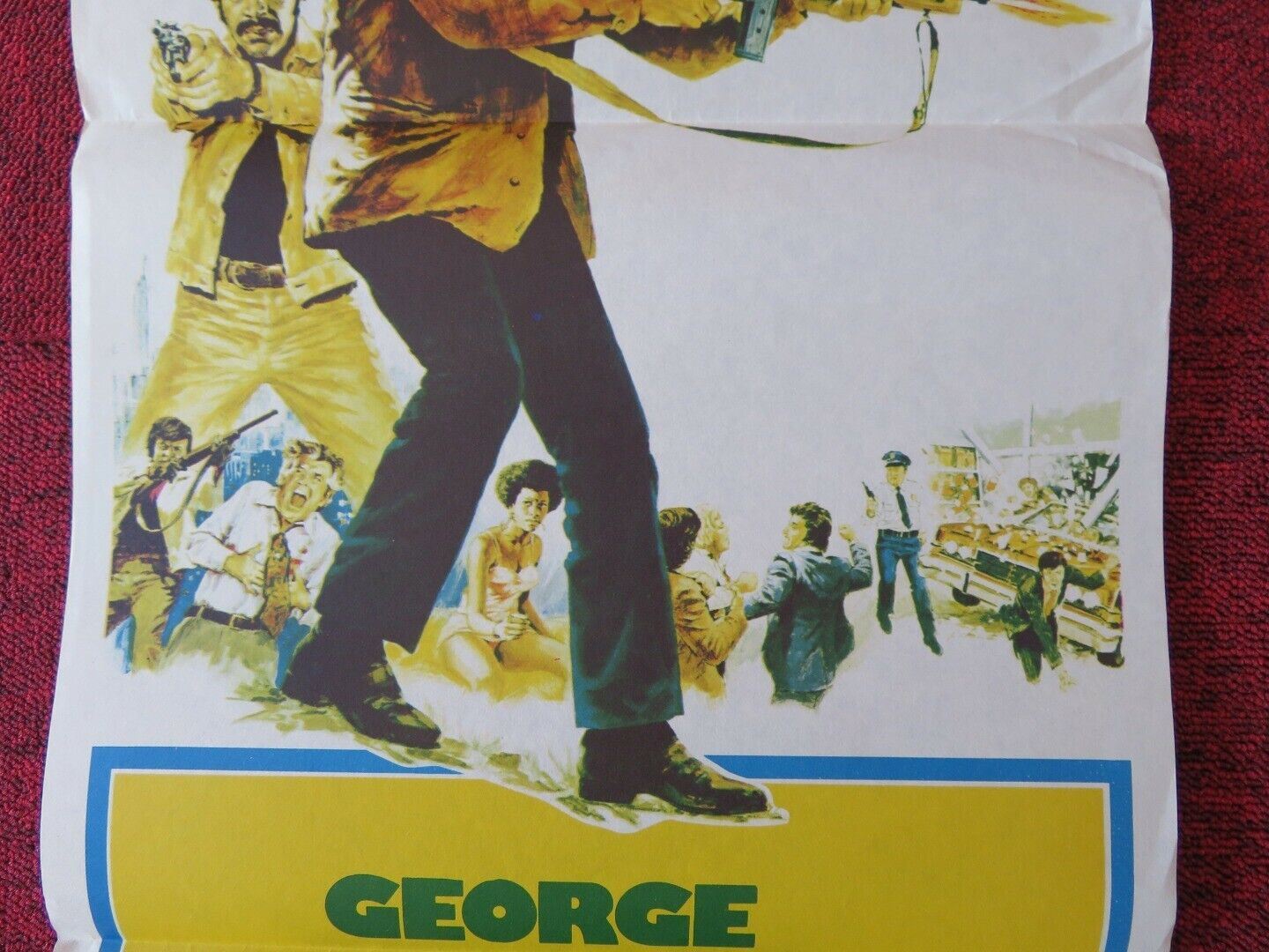 NEWMAN'S LAW FOLDED AUSTRALIAN DAYBILL POSTER GEORGE PEPPARD ROGER ROBINSON 1974 Movie posters