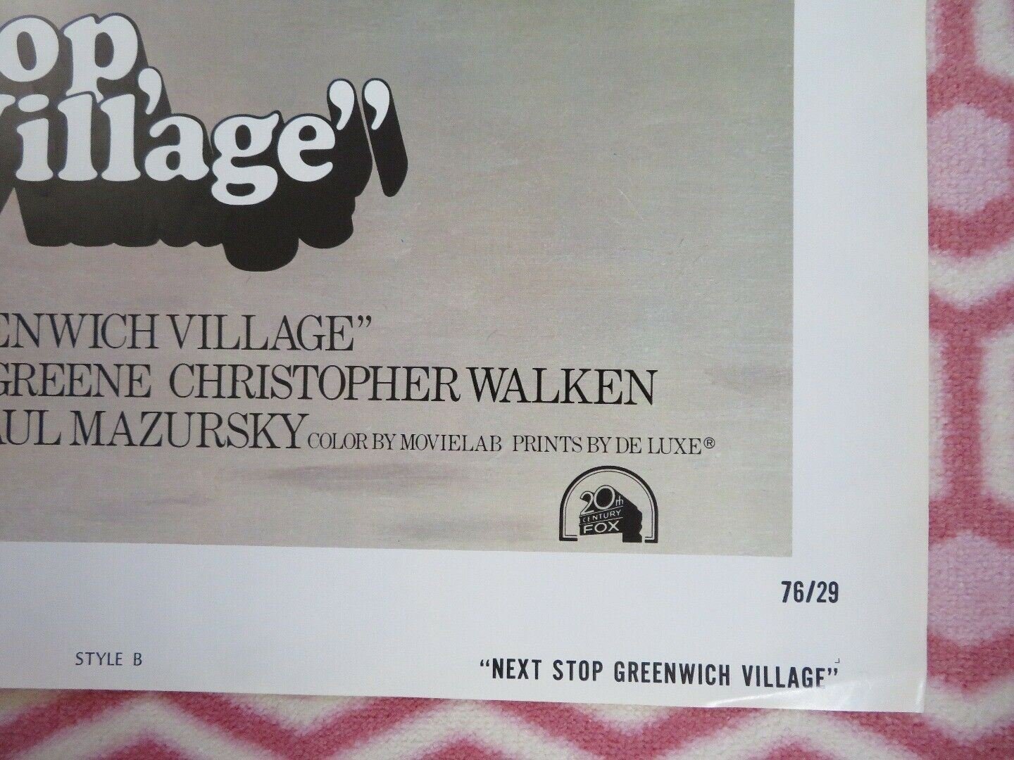 NEXT STOP GREENWICH VILLAGE STYLE B US ONE SHEET POSTER L BAKER S WINTERS 1975 Movie posters