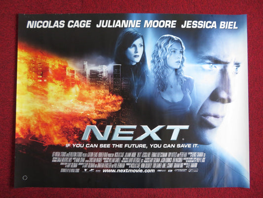 NEXT UK QUAD (30"x 40") ROLLED POSTER NICHOLAS CAGE JULIANNE MOORE 2007 Rendezvous Cinema Movie posters