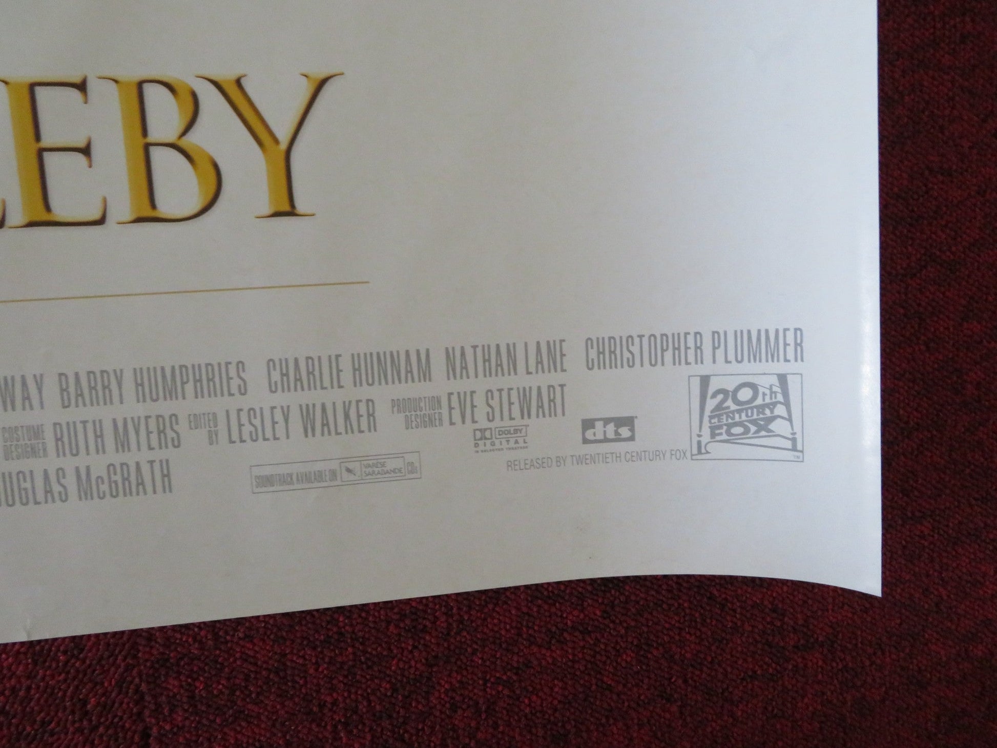 NICHOLAS NICKLEBY UK QUAD (30"x 40") ROLLED POSTER JAMIE BELL C. PLUMMER 2002 Rendezvous Cinema Movie posters