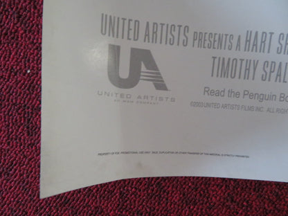 NICHOLAS NICKLEBY UK QUAD (30"x 40") ROLLED POSTER JAMIE BELL C. PLUMMER 2002 Rendezvous Cinema Movie posters